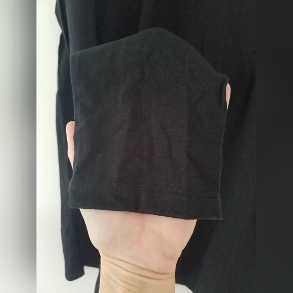 NWT J Crew 100% Cotton Long Sleeve Turtleneck Black Size Large - Picture 4 of 4